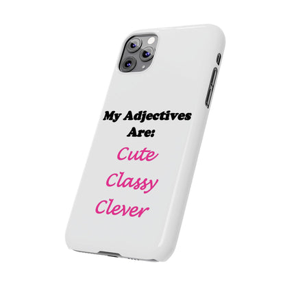 Cute (White) - Slim Phone Cases - Better Mode