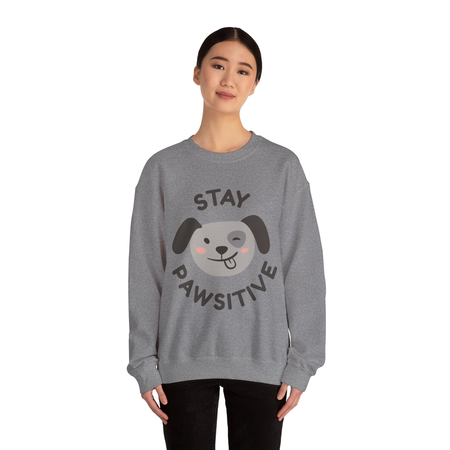 Stay Pawsitive - Crewneck Sweatshirt