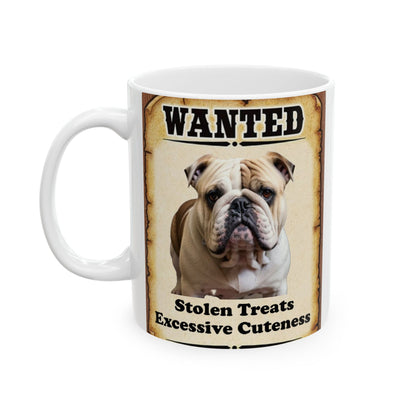 Wanted Poster Ceramic Mug - Bulldog