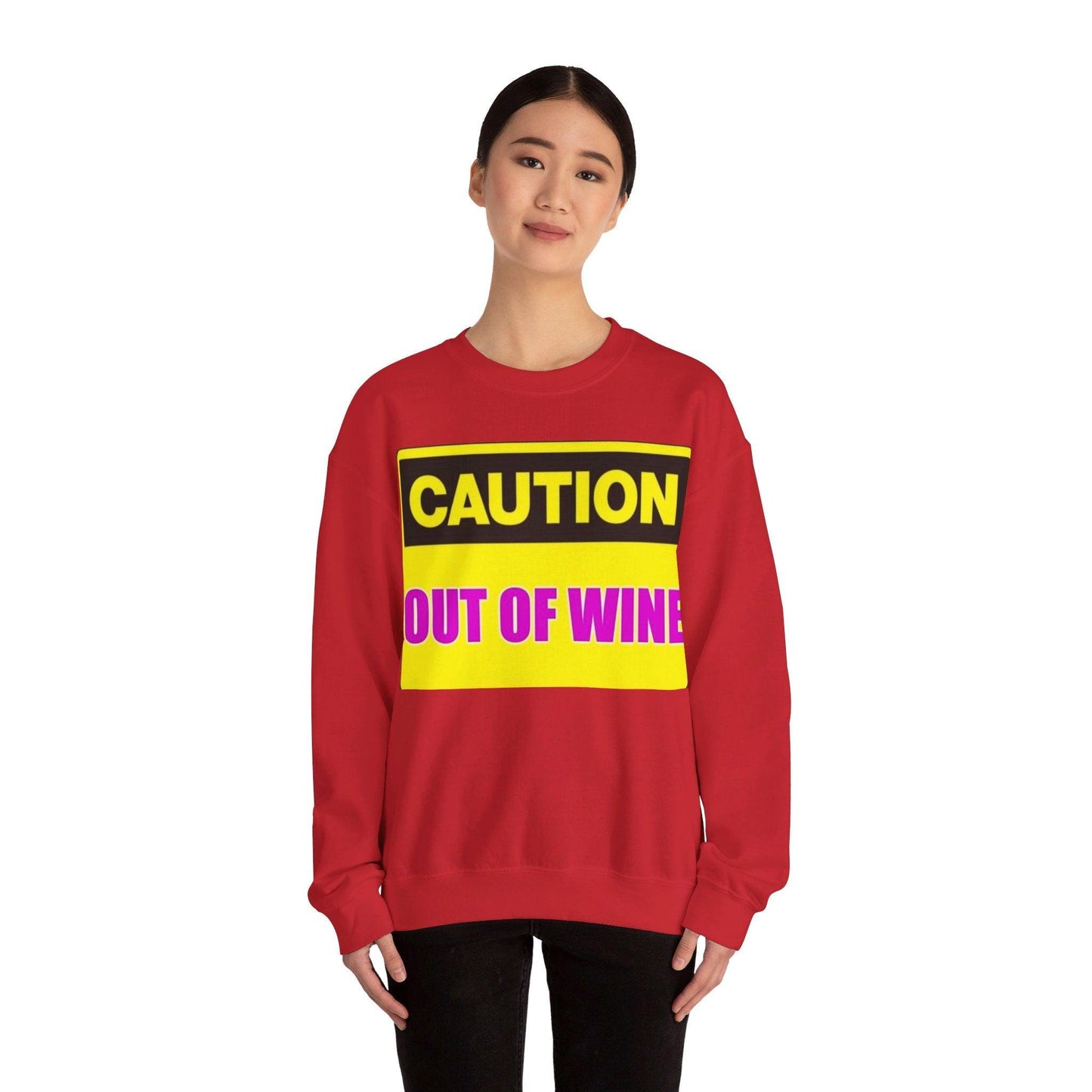 Caution Wine - Unisex Heavy Blend™ Crewneck Sweatshirt