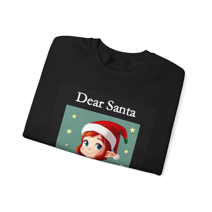 Christmas - Dear Santa 2 (Black) - Unisex Heavy Blend™ Crewneck Sweatshirt - Better Mode