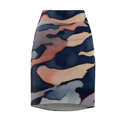 Camo Pattern Pencil Skirt