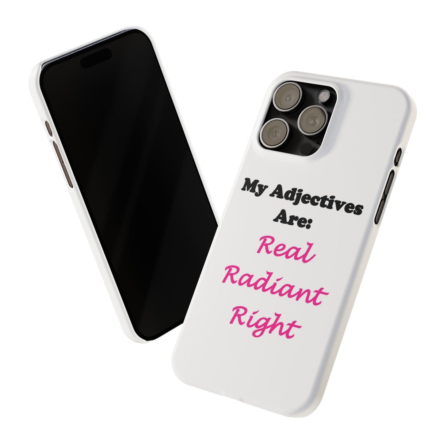 Adj. Radiant, Right (White) - Slim Phone Cases - Better Mode