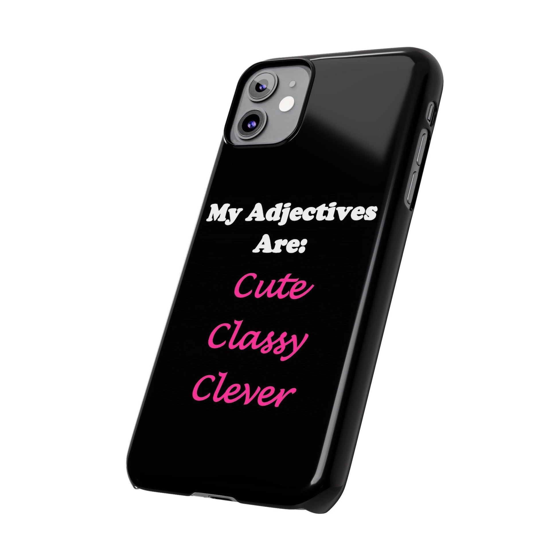 Cute (Black) - Slim Phone Cases - Better Mode