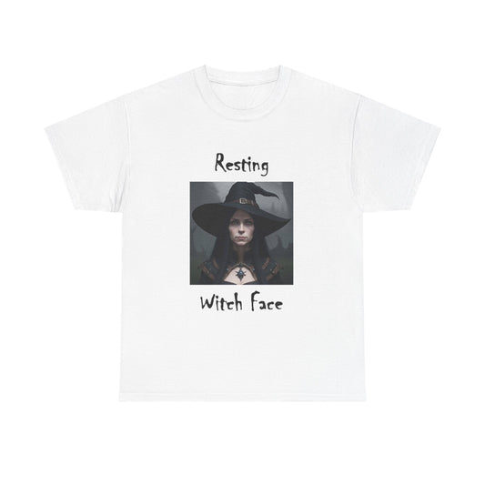 Halloween - Resting Witch Face - Unisex Heavy Cotton T-Shirt