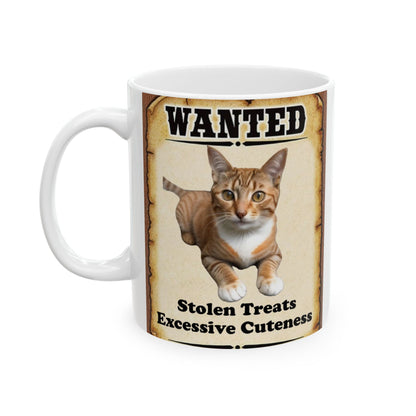 Wanted Poster Ceramic Mug - Orange Cat