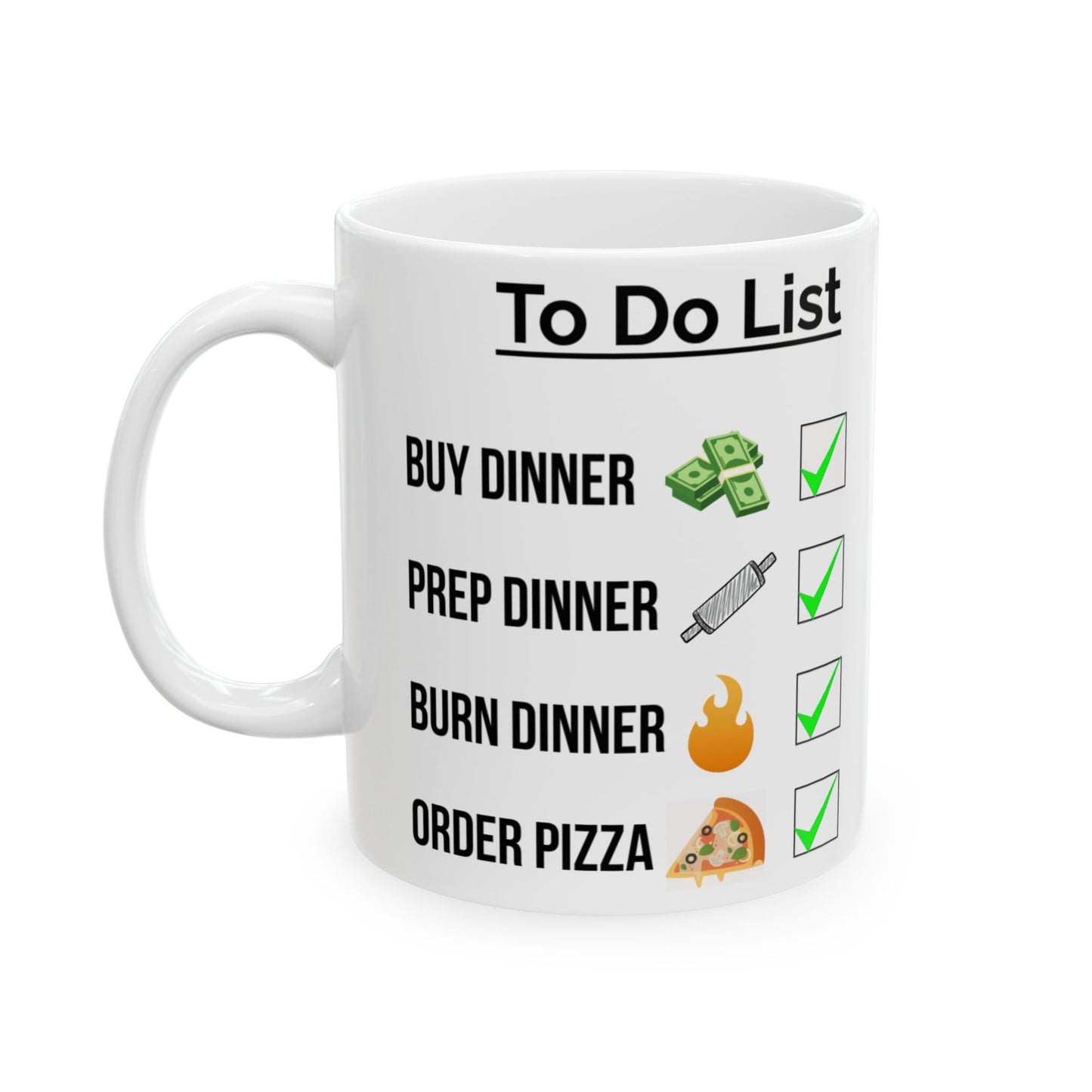 To Do List "Dinner" Ceramic Mug