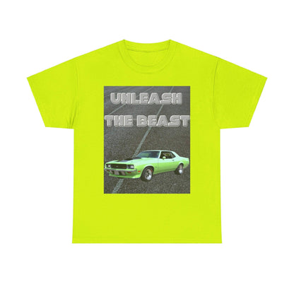 Unleash The Beast Classic Car Green - Unisex Heavy Cotton T-Shirt