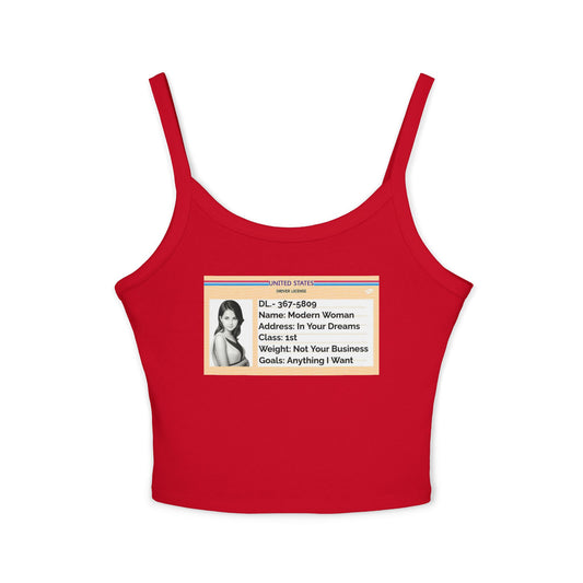 Women's Tank Top -  Drivers License Design