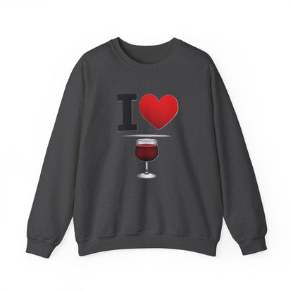 I Heart Wine - Crewneck Sweatshirt - Better Mode