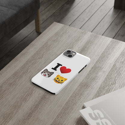 I Heart Cats - Slim Phone Cases