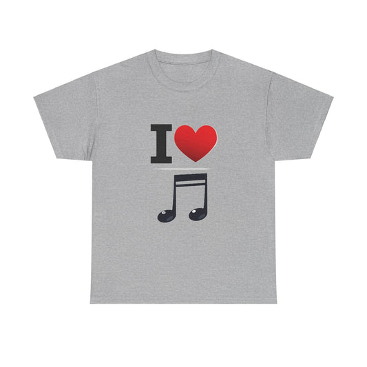 I Heart Music - Unisex Heavy Cotton T-Shirt - Better Mode