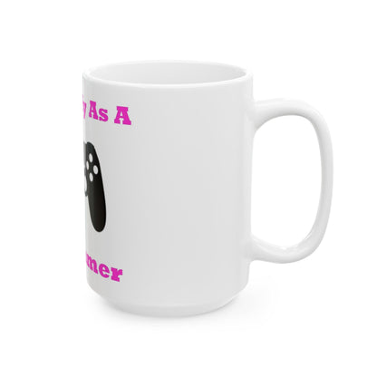 Girl Gamer (White) - Ceramic Mug, (11oz, 15oz) - Better Mode