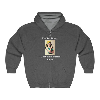 Bossy - Full Zip Hooded Sweatshirt