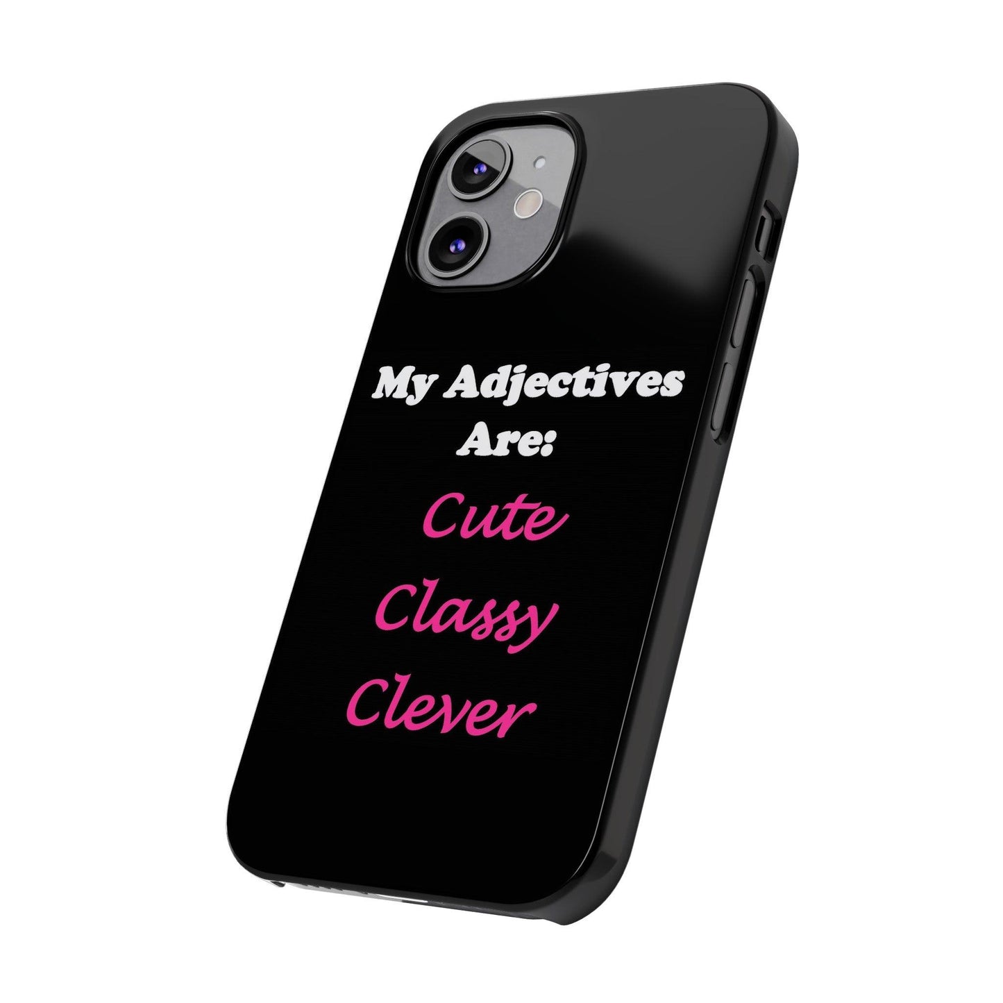 Cute (Black) - Slim Phone Cases - Better Mode