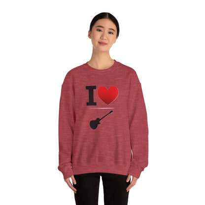 I Heart Guitar - Crewneck Sweatshirt