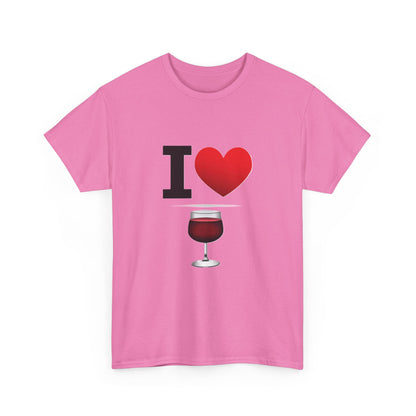 I Heart Wine - Unisex Heavy Cotton T-Shirt - Better Mode