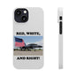 Red, White - (White)Slim Phone Cases