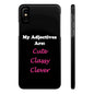 Cute (Black) - Slim Phone Cases - Better Mode