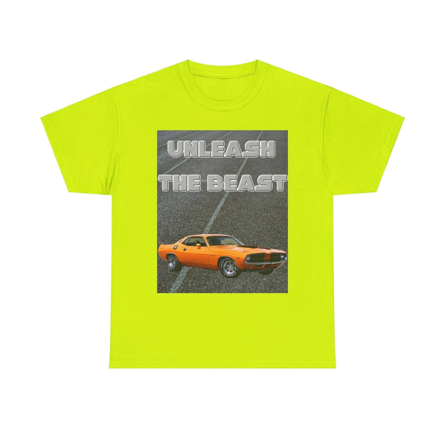 Unleash The Beast Classic Cars Orange - Unisex Heavy Cotton T-Shirt