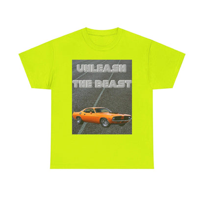 Unleash The Beast Classic Cars Orange - Unisex Heavy Cotton T-Shirt