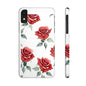 Slim Phone Cases - Roses (White)