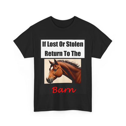 Lost Stolen Barn (Black) - Unisex Heavy Cotton Tee - Better Mode