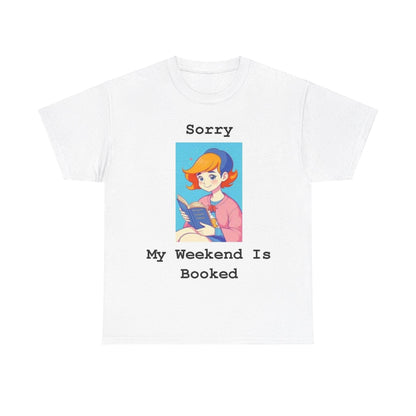 Booked (White) - Unisex Heavy Cotton Tee - Better Mode