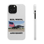 Red, White - (White)Slim Phone Cases