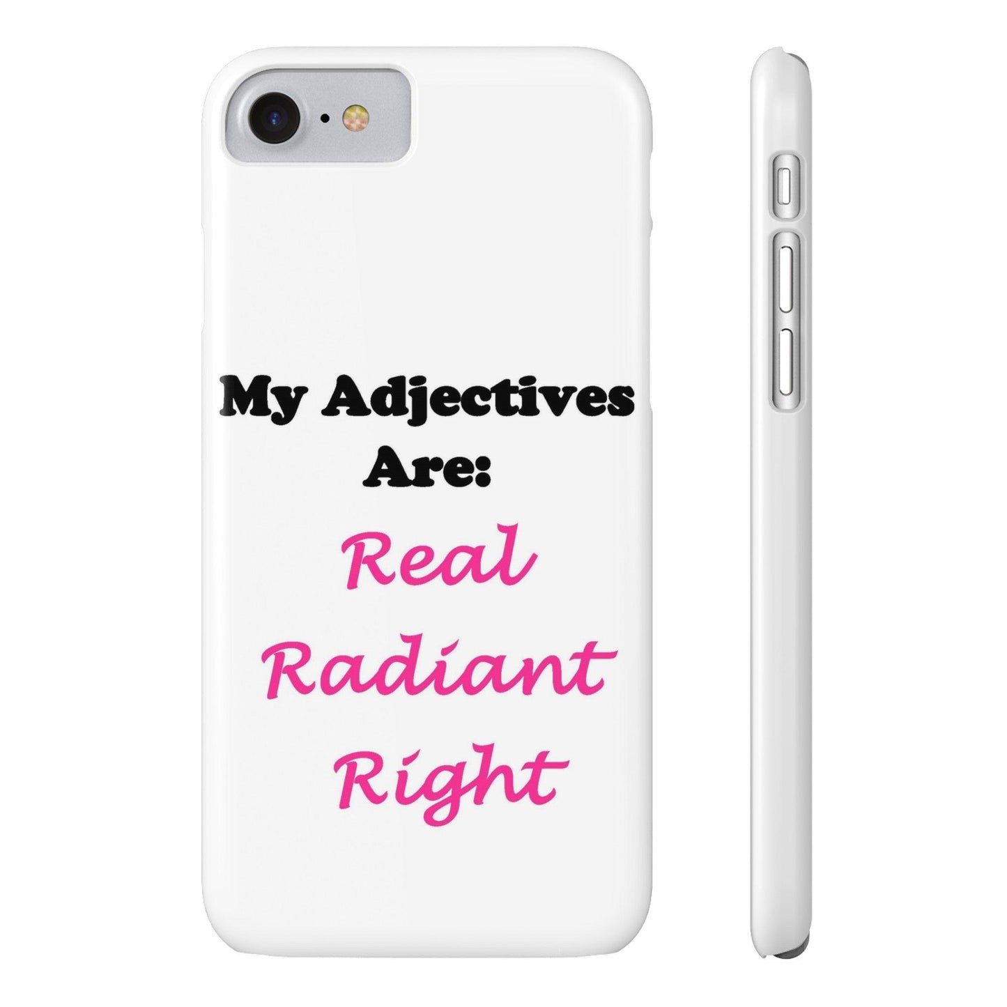 Adj. Radiant, Right (White) - Slim Phone Cases - Better Mode