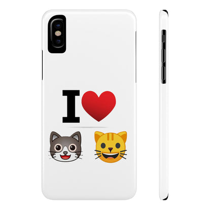 I Heart Cats - Slim Phone Cases