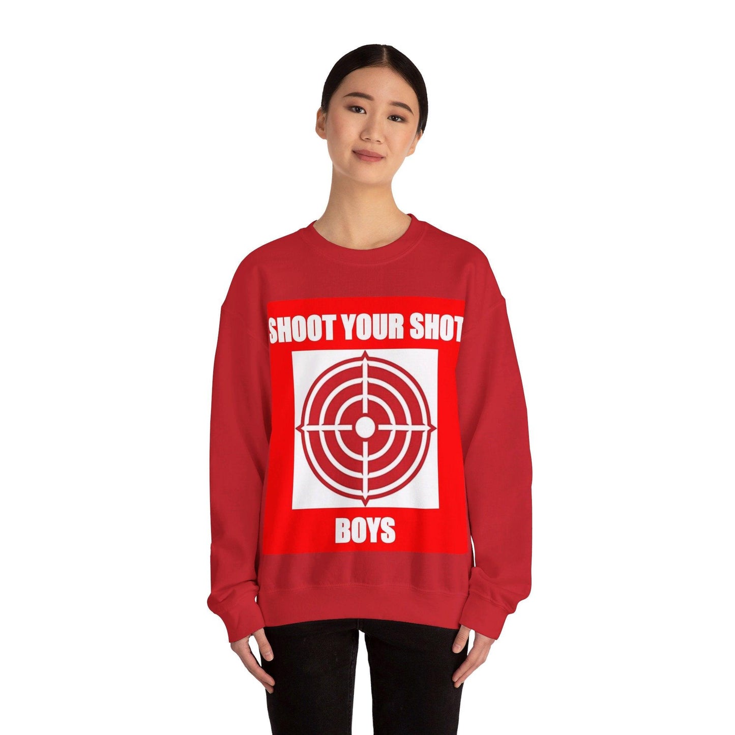 Shoot Shot (Red) - Unisex Heavy Blend™ Crewneck Sweatshirt