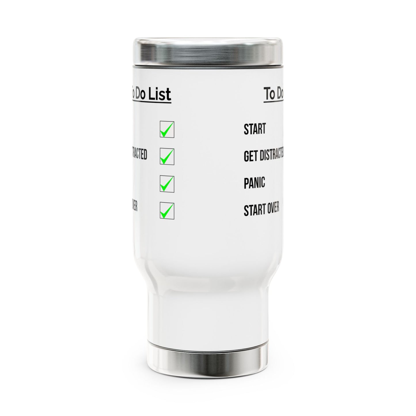 To Do List Stainless Steel Travel Mug