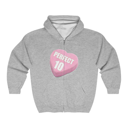 Candy Heart - Perfect 10 - Full Zip Hooded Sweatshirt