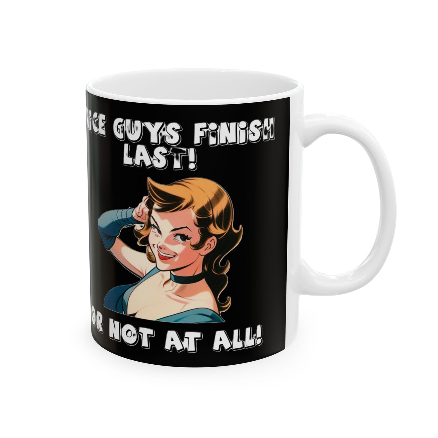 Nice Guys (Black) - Ceramic Mug, (11oz, 15oz)