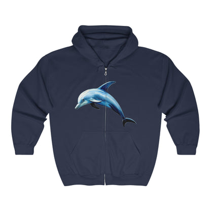 Dolphin 1 - Full Zip Hooded Sweatshirt