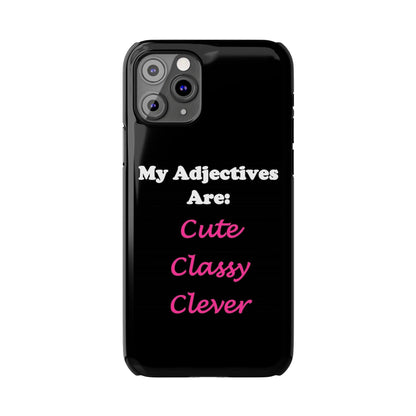 Cute (Black) - Slim Phone Cases - Better Mode