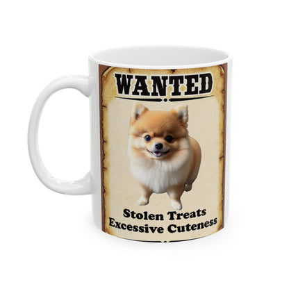 Wanted Poster Ceramic Mug - Pomeranian