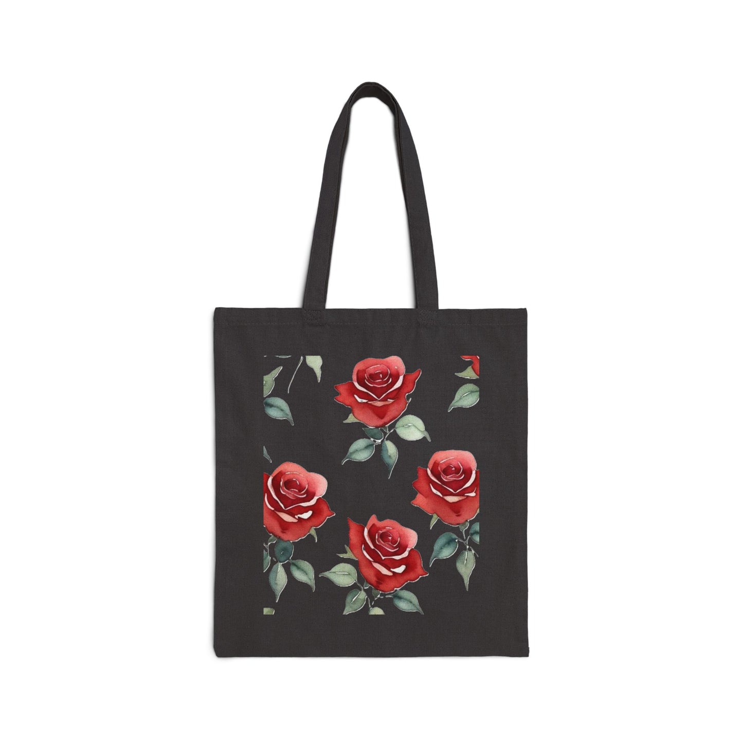 Rose Pattern - Cotton Canvas Tote Bag