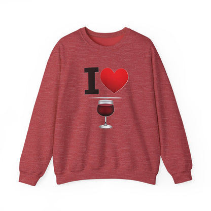 I Heart Wine - Crewneck Sweatshirt