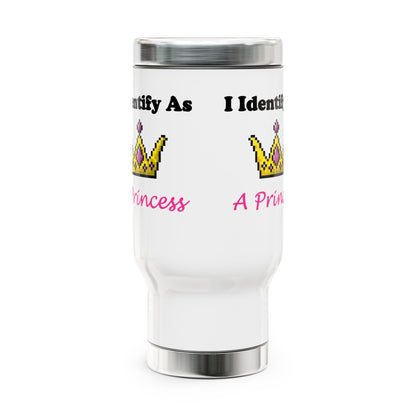 ID Princess - Stainless Steel Travel Mug with Handle, 14oz