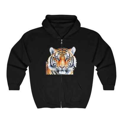 Tiger - Full Zip Hooded Sweatshirt