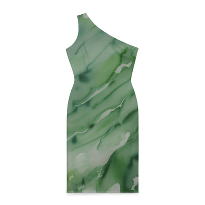 Green Marble Shoulder Dress