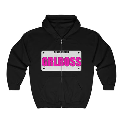 State Of Mind "GRLBOSS" - Full Zip Hooded Sweatshirt