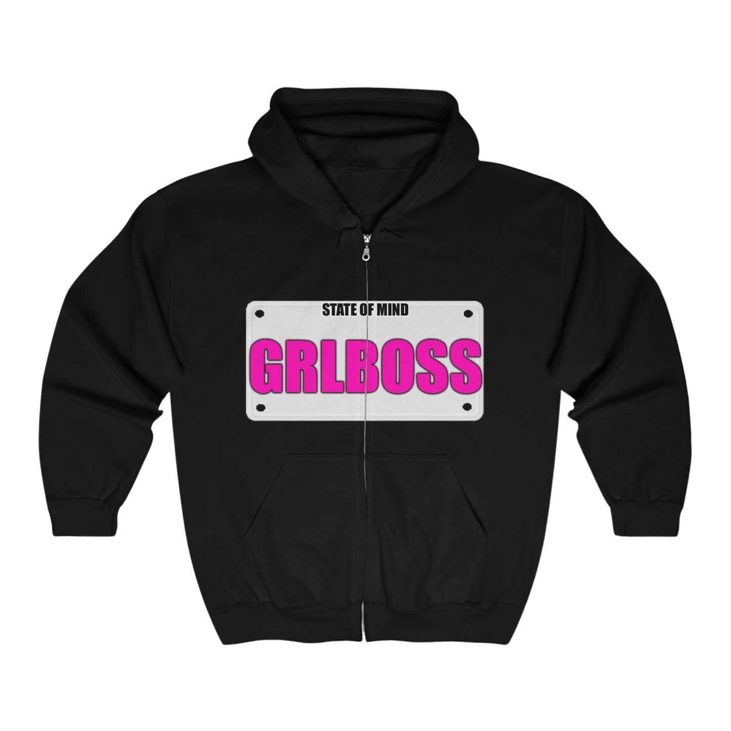 State Of Mind "GRLBOSS" - Full Zip Hooded Sweatshirt