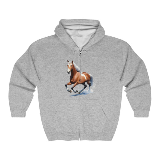 Galloping Horse 1 - Full Zip Hooded Sweatshirt