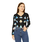 Triangle Pattern Women's Long Sleeve V-neck Shirt