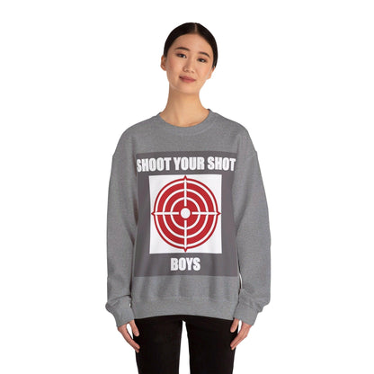 Shoot Shot - (Gray) - Unisex Heavy Blend™ Crewneck Sweatshirt