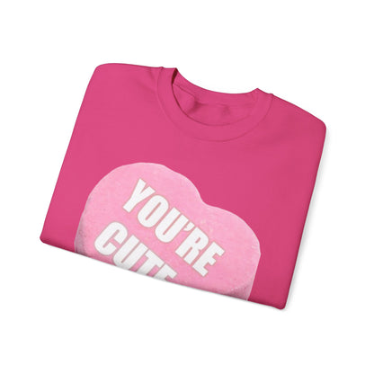 Candy Heart "You're Cute" - Crewneck Sweatshirt - Better Mode