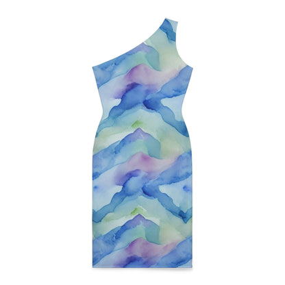 Multi Color Pastel Shoulder Dress